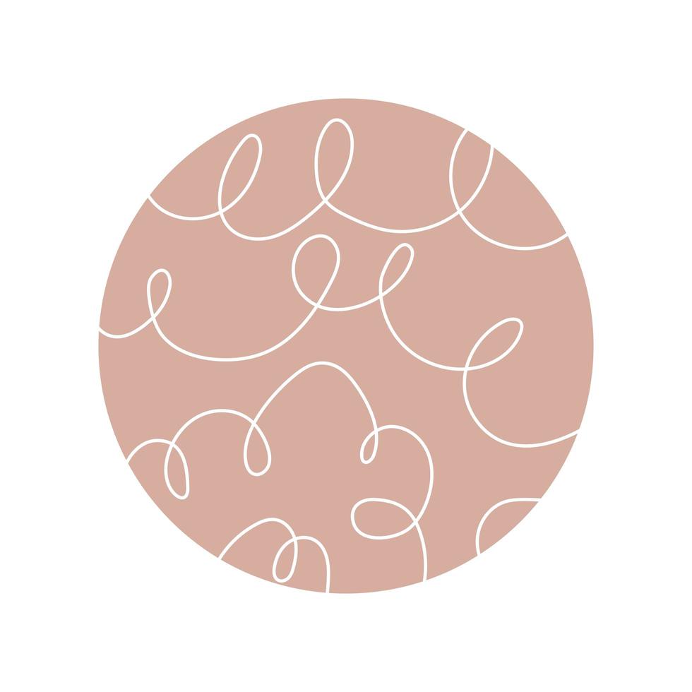 highlight cover abstract shaped lines round color background vector