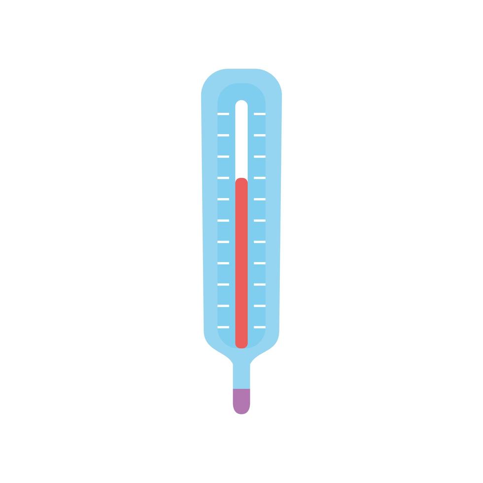 chemistry thermometer measuring science flat style vector