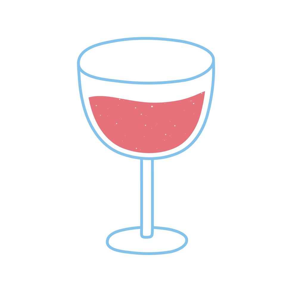 icono de celebración de copa de vino en estilo de dibujos animados vector