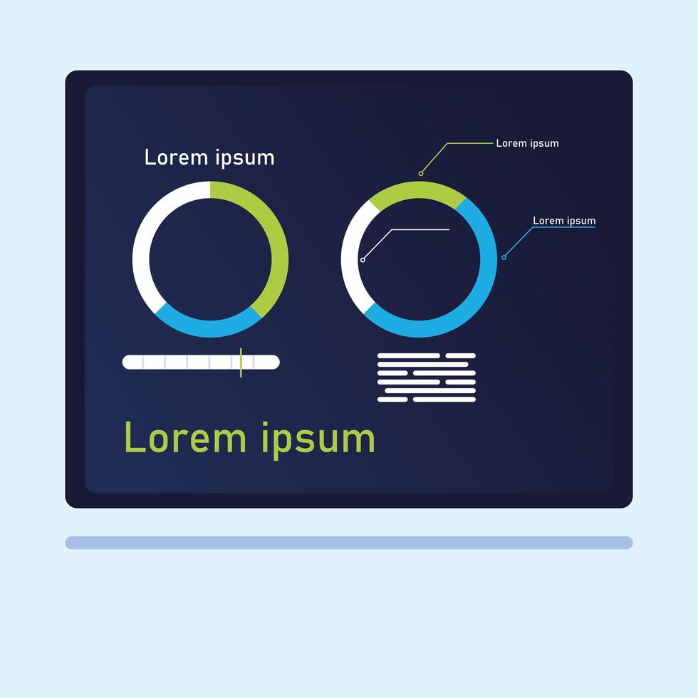 donut charts infographic vector design