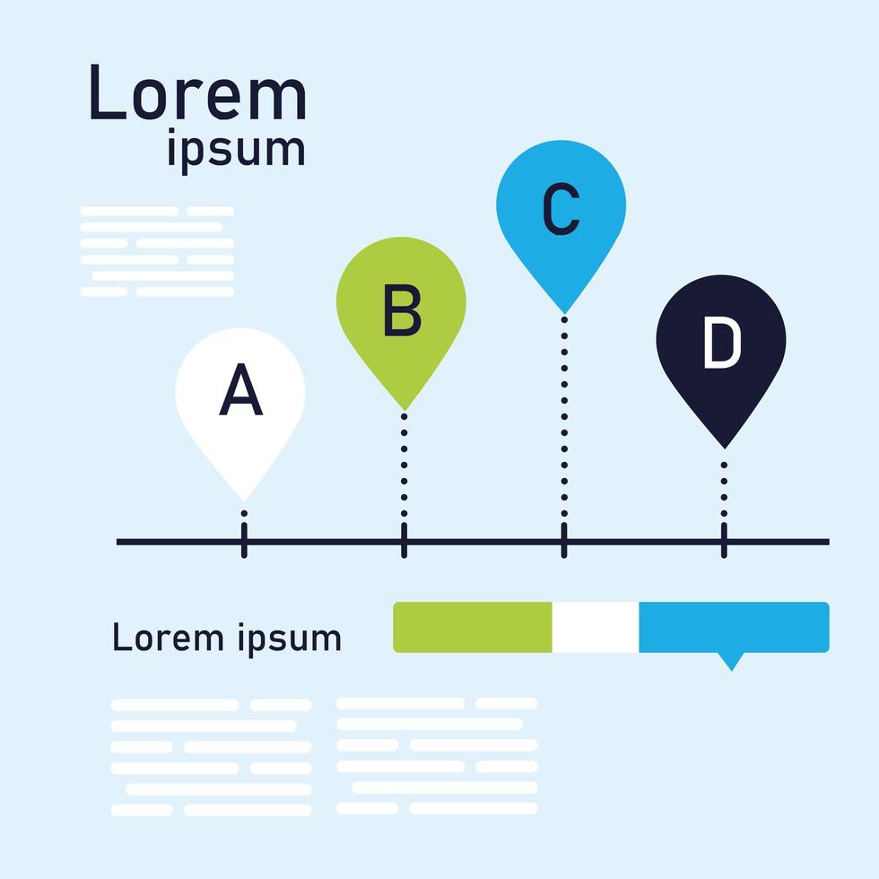 diseño de vector de infografía abcd chart