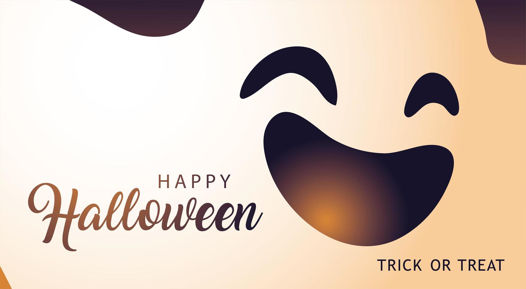 happy halloween ghost cartoon vector design