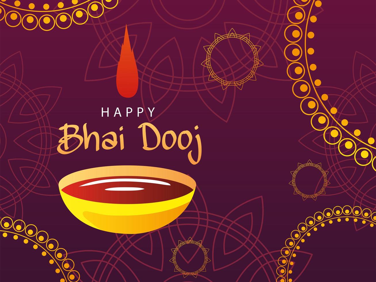 happy bhai dooj with indian man cartoon vector design