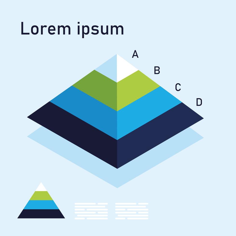 pyramid chart infographic vector design