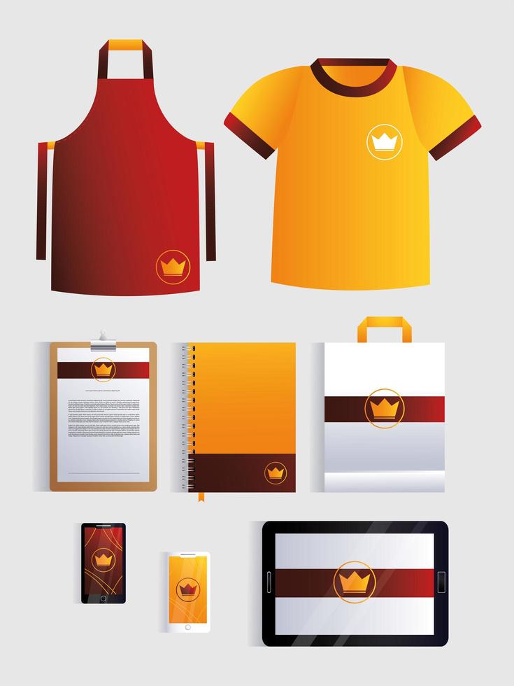 corporate identity branding design in white background vector