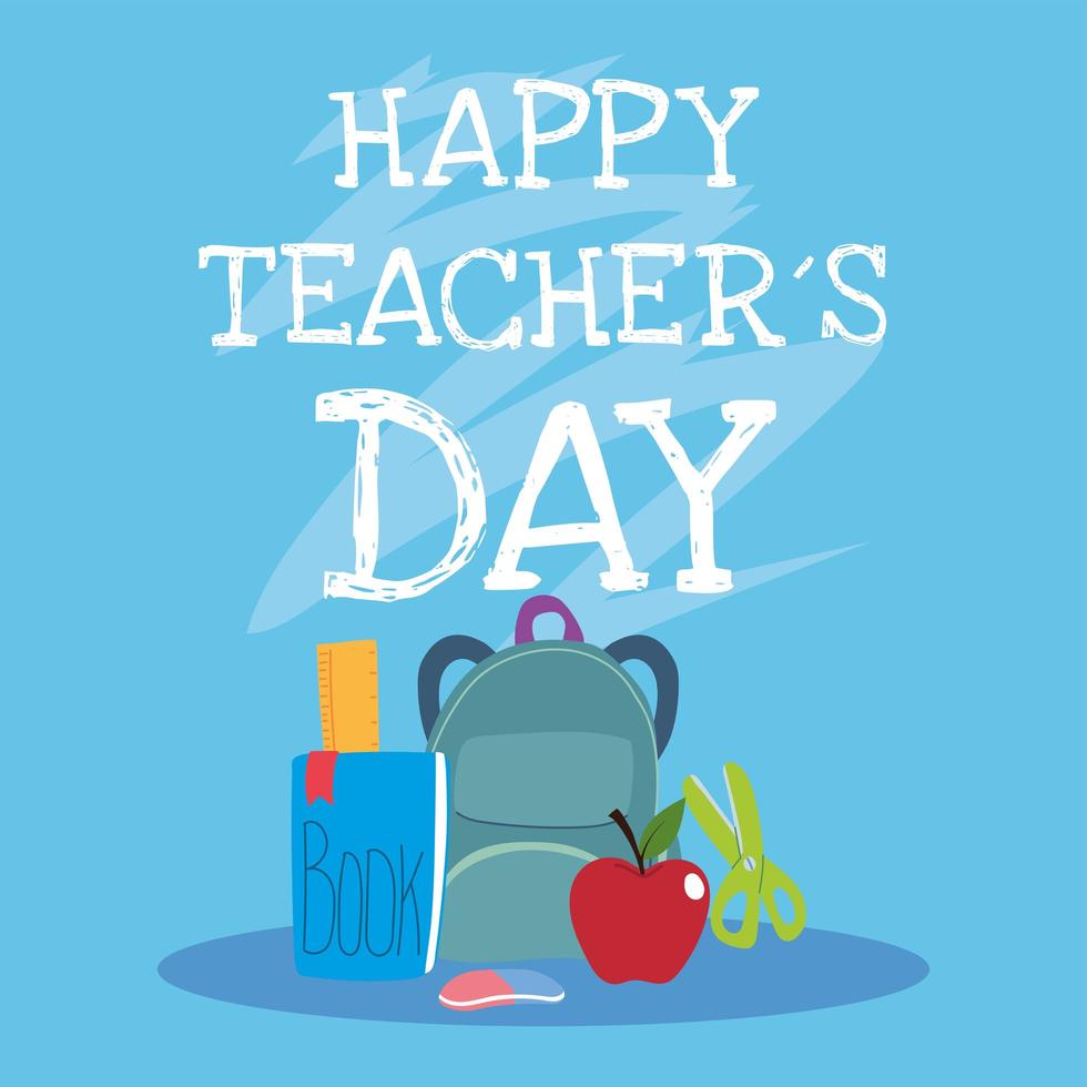 happy teachers day, poster, brochure, banner and greeting card vector