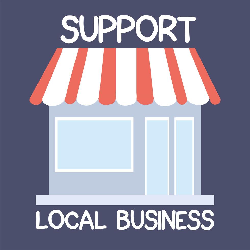 shop local, support local business vector