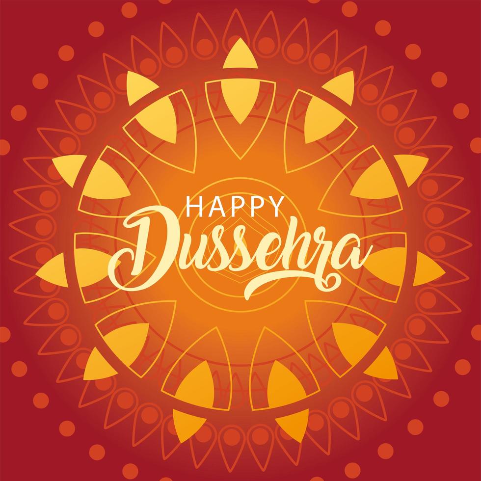 template for celebration Indian festival of dussehra vector