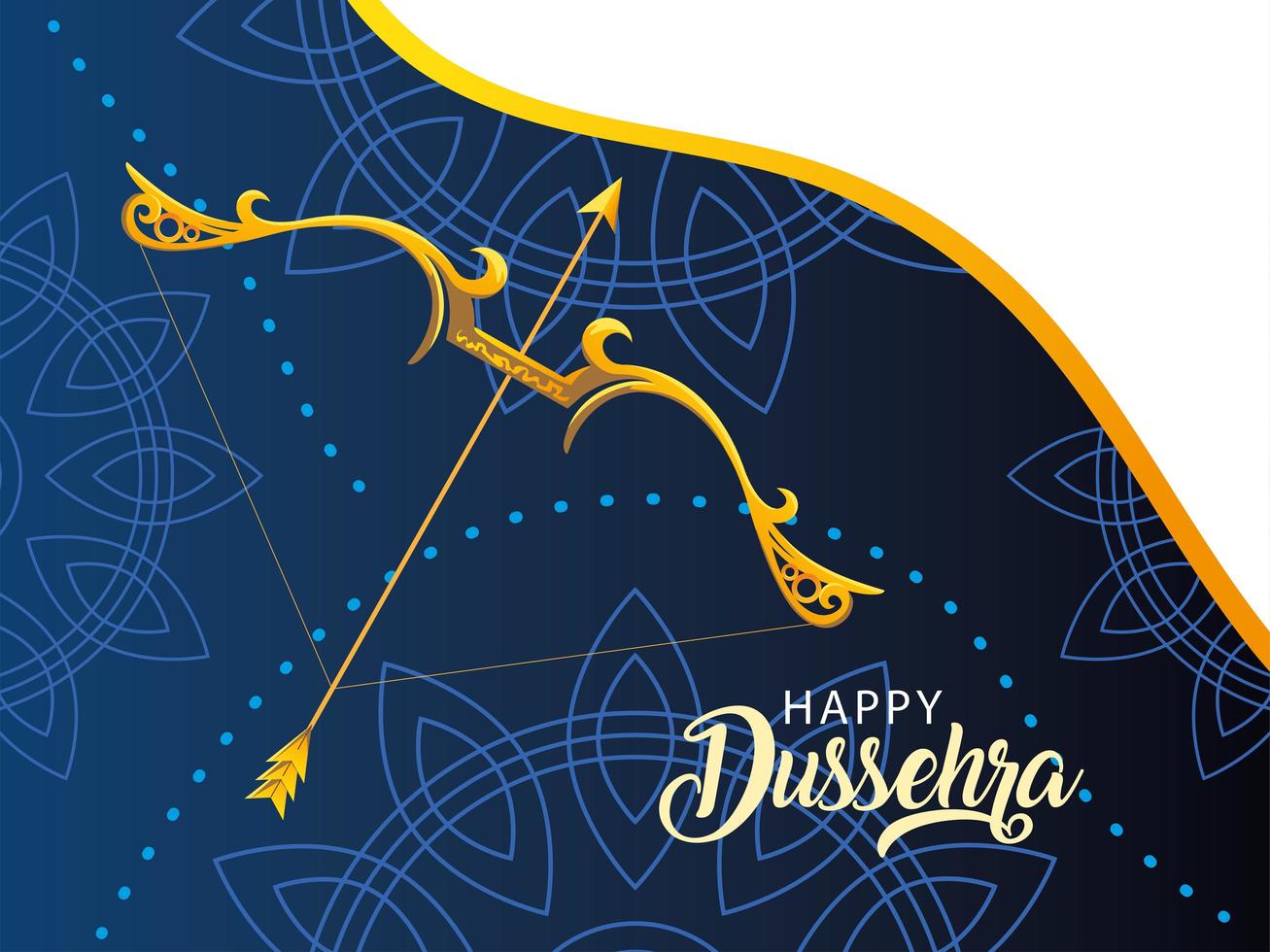 template for celebration happy Dussehra vector