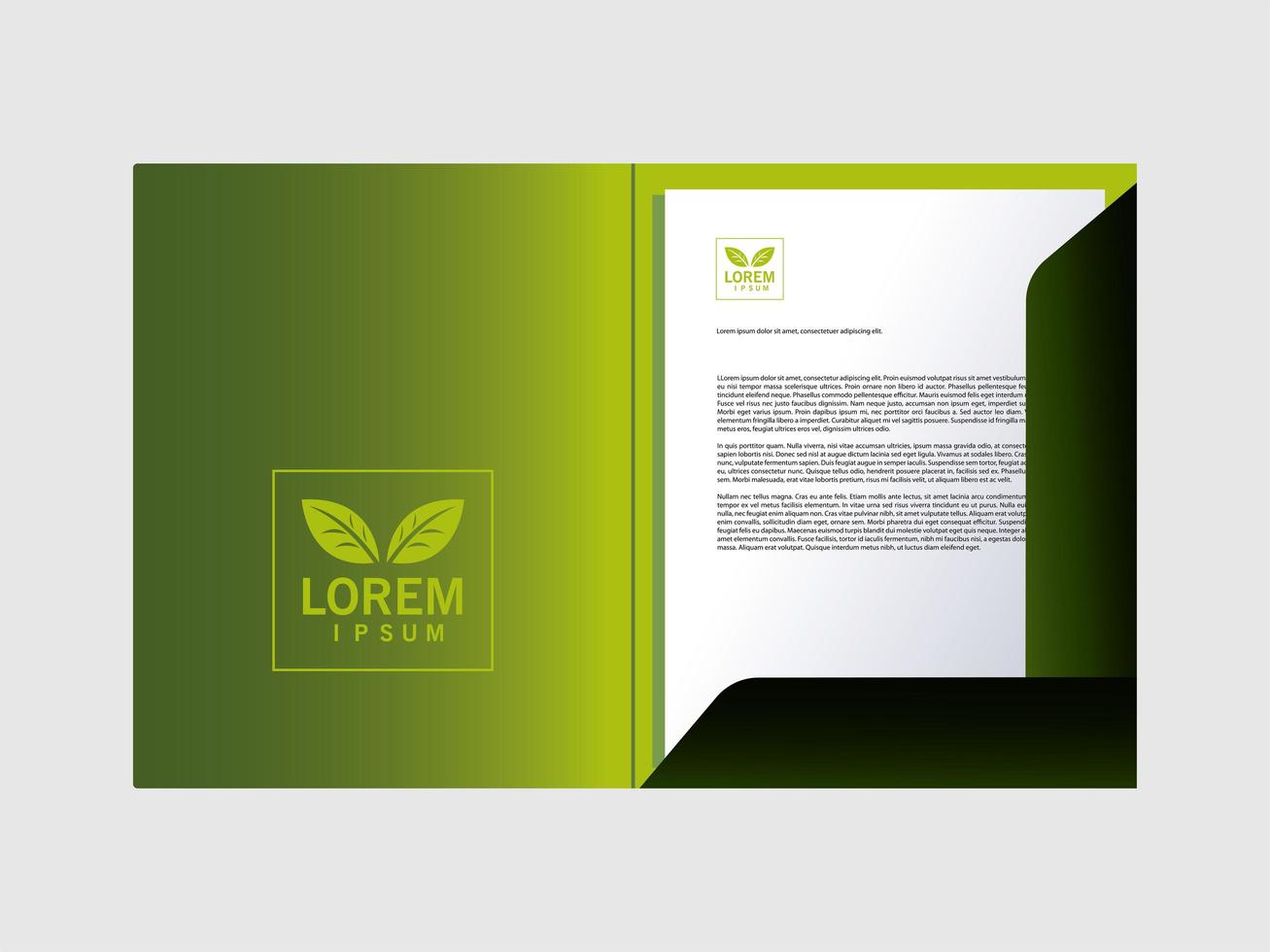 folder, corporate identity template in white background vector
