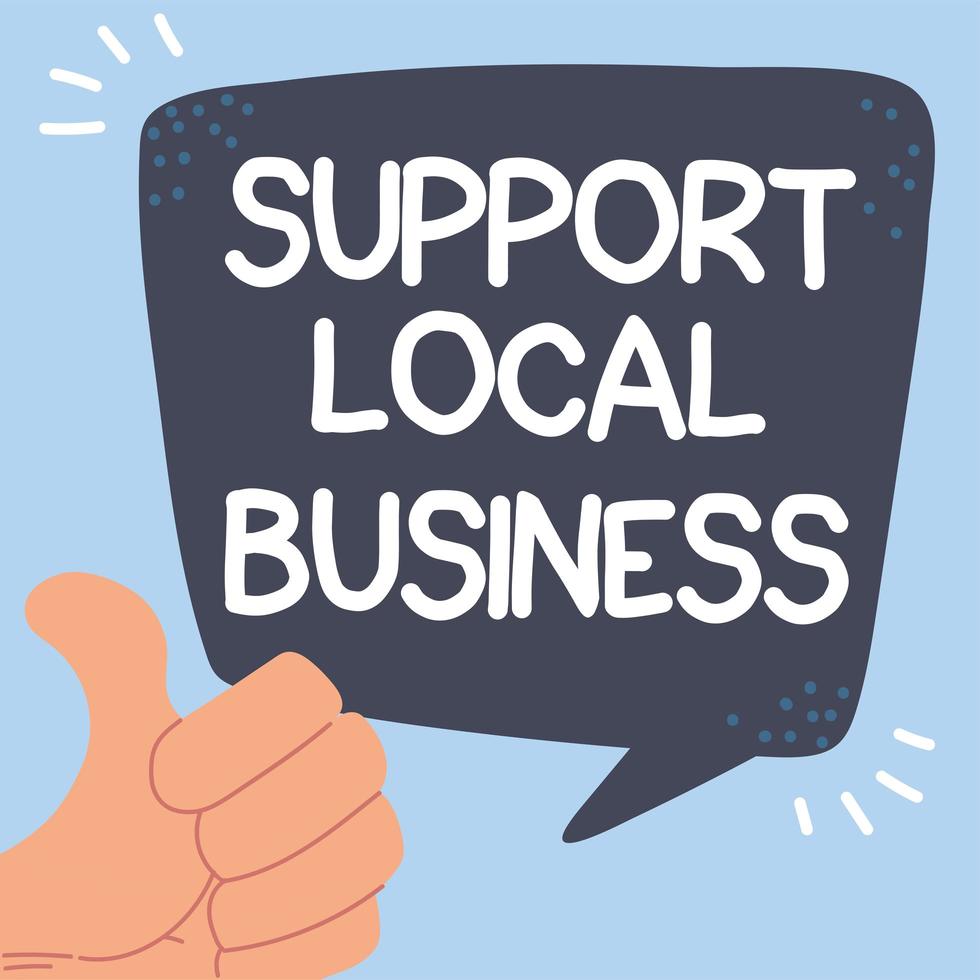 shop local, support local business vector