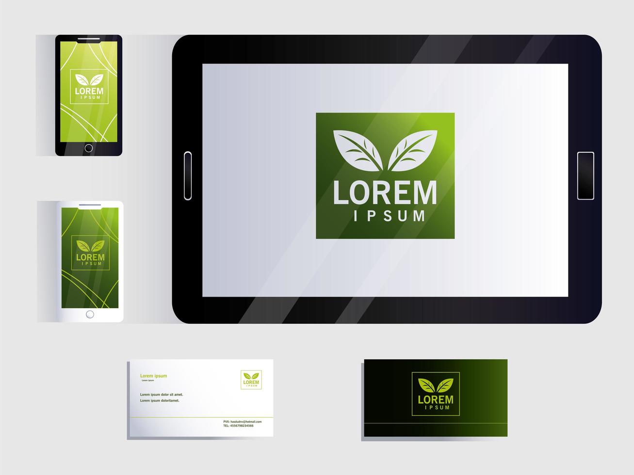 Download Corporate Branding Identity Mockup Over White Background 2684049 Vector Art At Vecteezy
