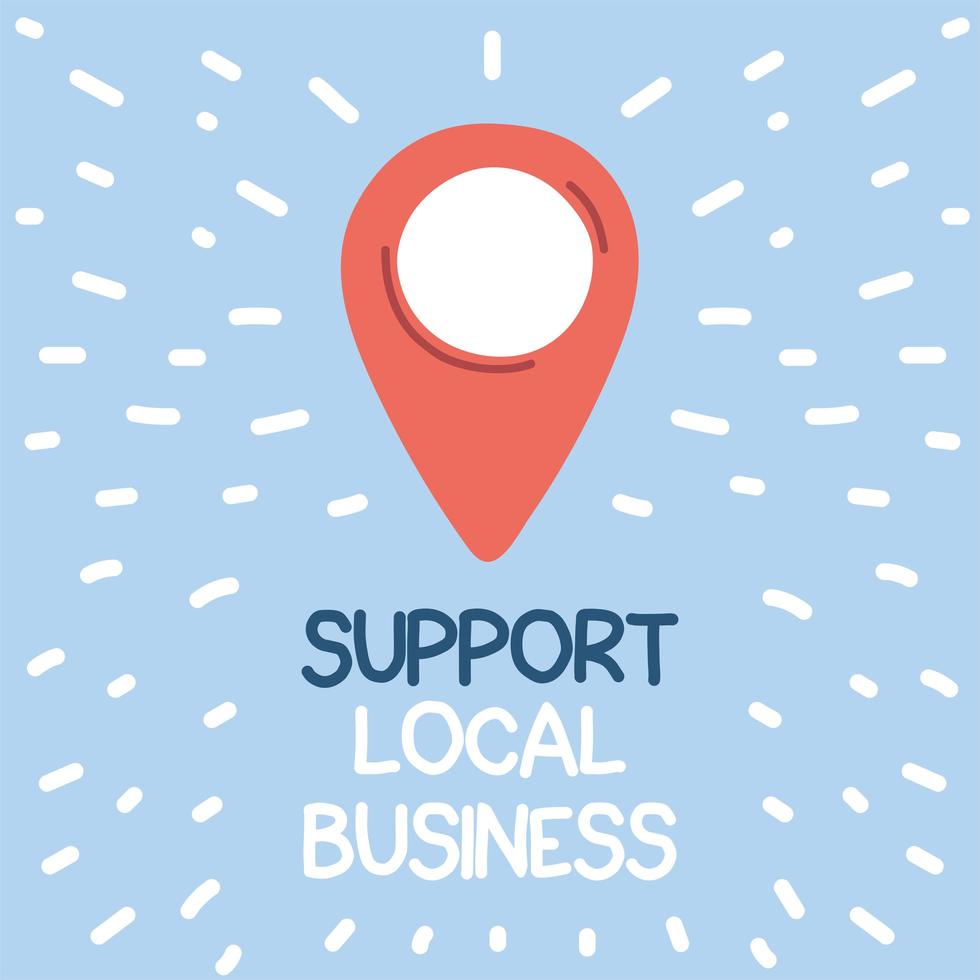 shop local, support local business vector