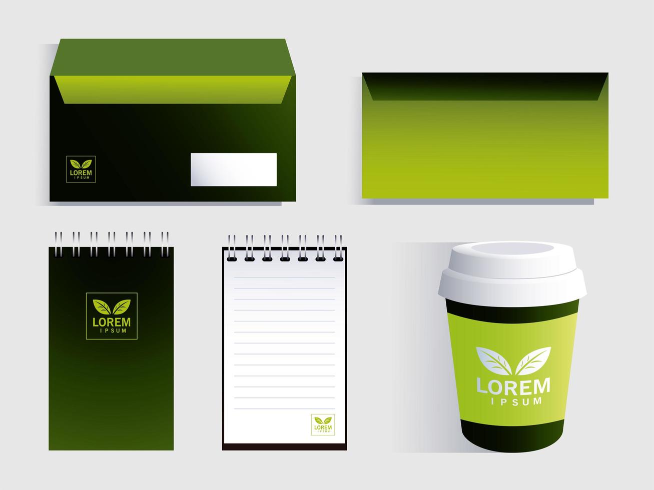 Download Corporate Branding Identity Mockup On White Background 2684065 Vector Art At Vecteezy
