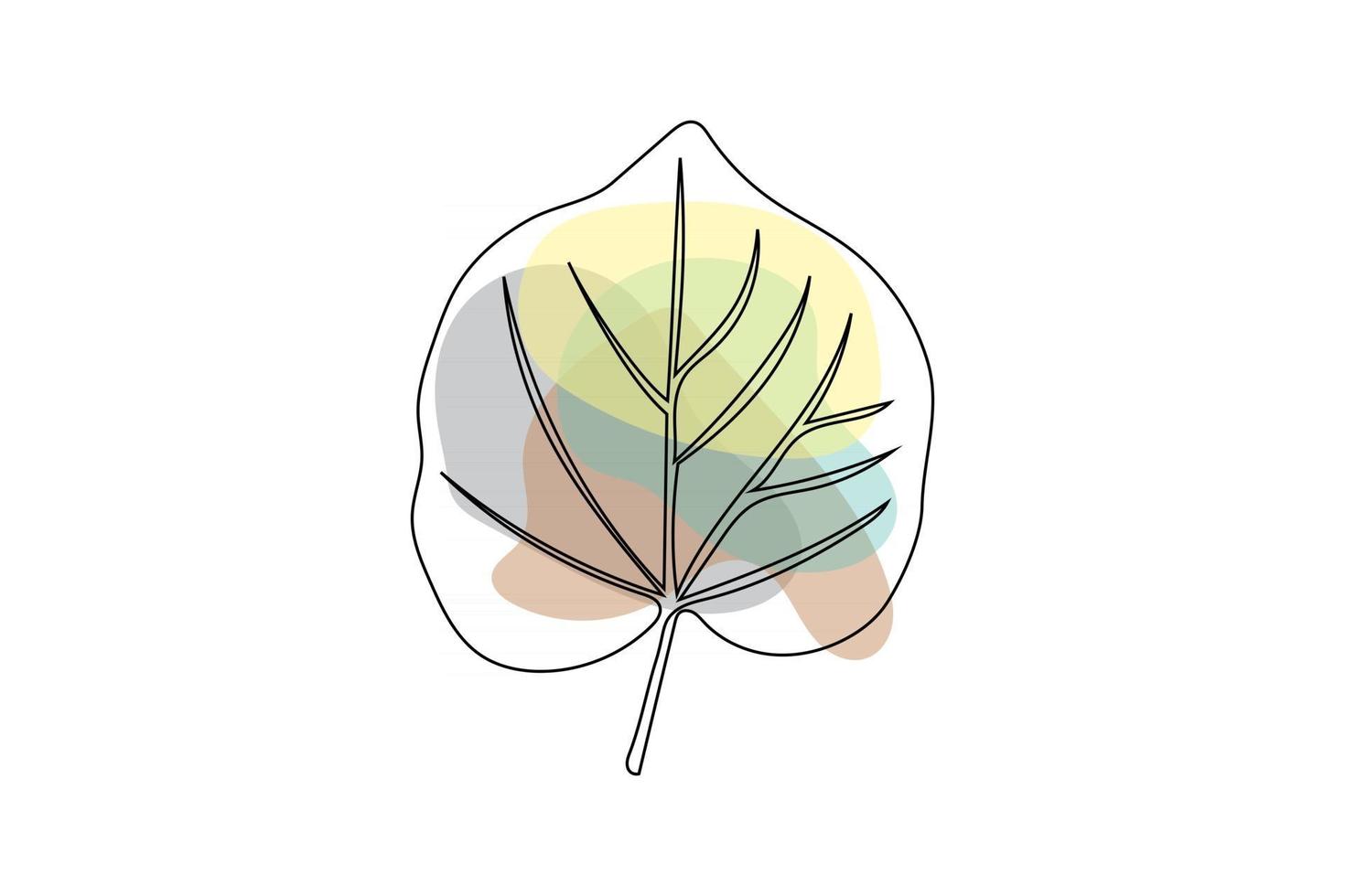 una línea de dibujo vectorial hoja de monstera y hojas de palmera. arte moderno de una sola línea, contorno estético. perfecto para la decoración del hogar, como carteles, arte de pared, bolso de mano o estampado de camiseta, pegatina, estuche móvil vector