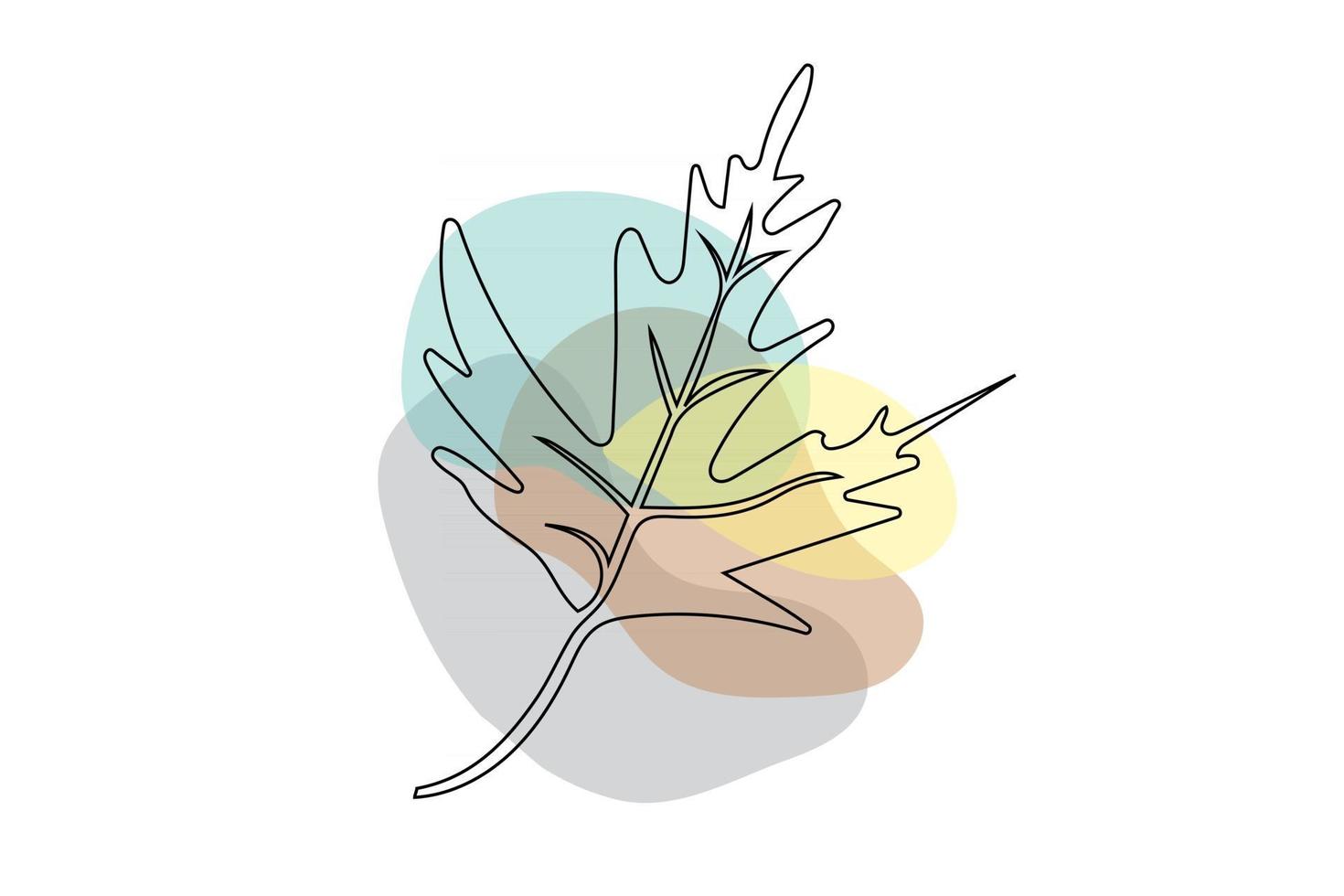 Tropical leaves and abstract exotic plan vector design elements on the white background