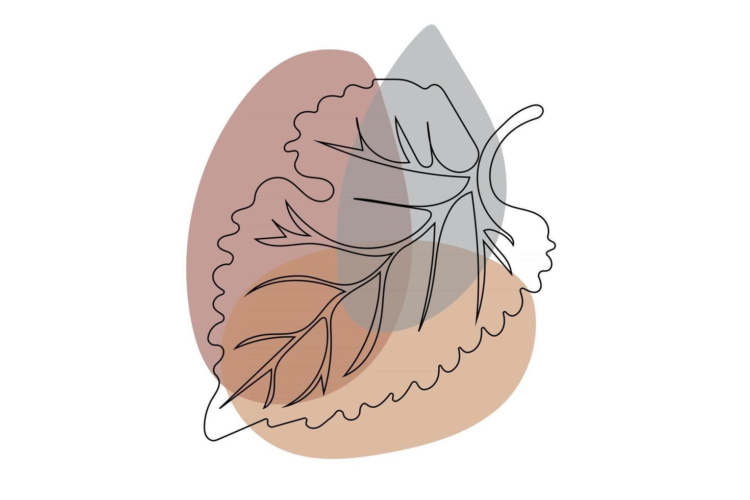 Tropical leaves and abstract exotic plan vector design elements on the white background