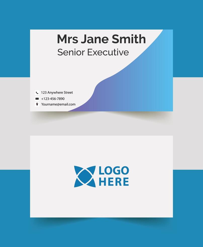 abstract sample business card template design vector