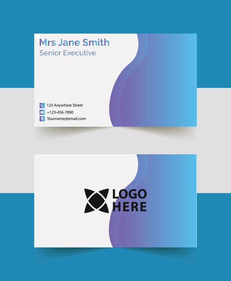 abstract sample business card template design vector