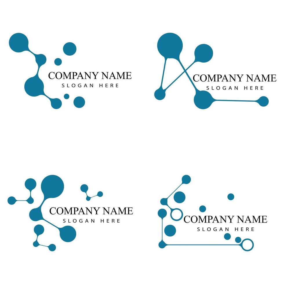 Plantilla de logotipo de símbolo de molécula, diseño de ilustraciones vectoriales vector