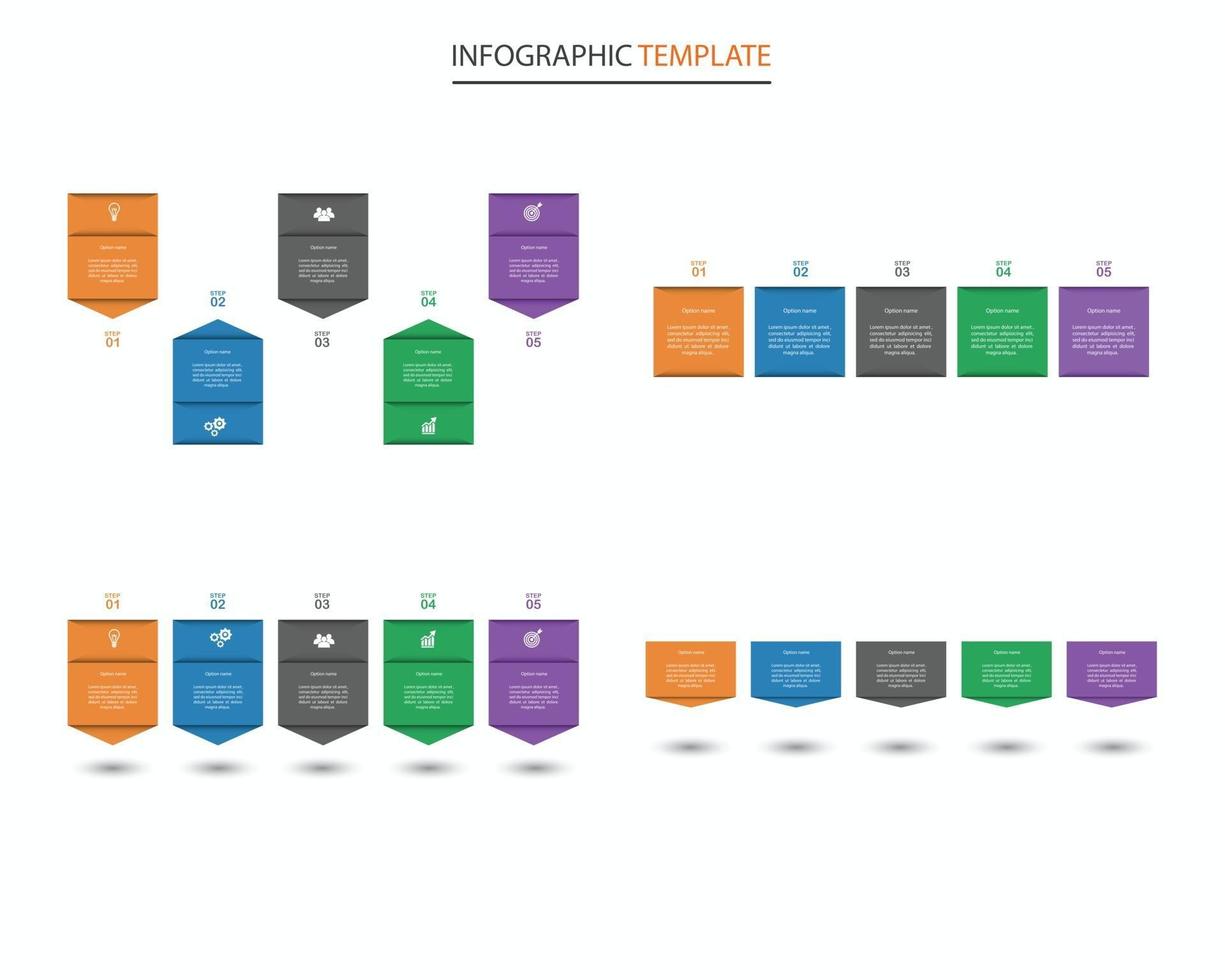 paquete de infografía tempate vector