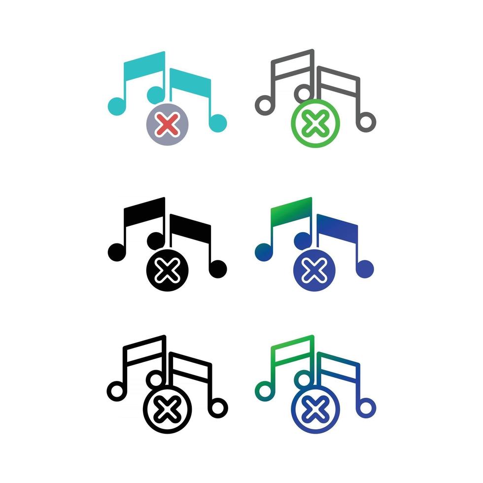 No music icon vector