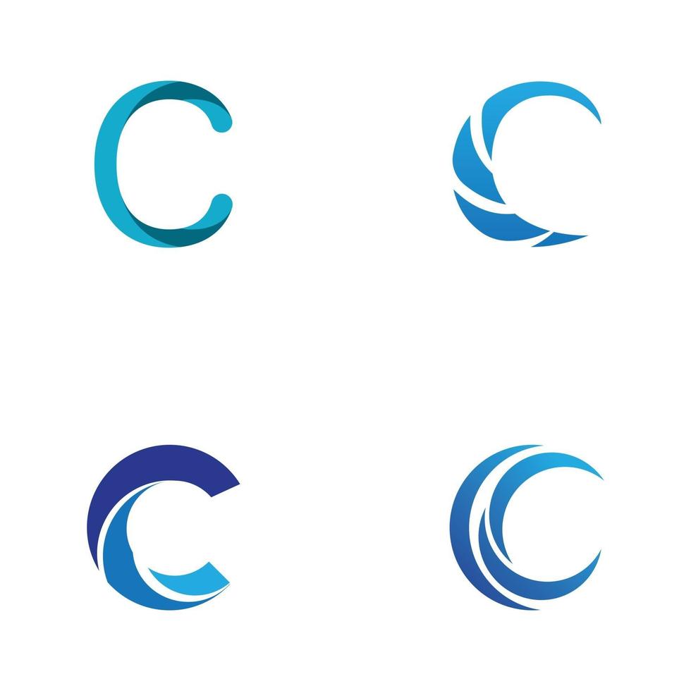 plantilla de logotipo de letra c vector