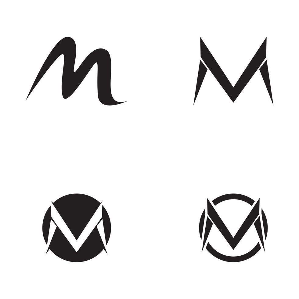 M Letter Logo Template vector