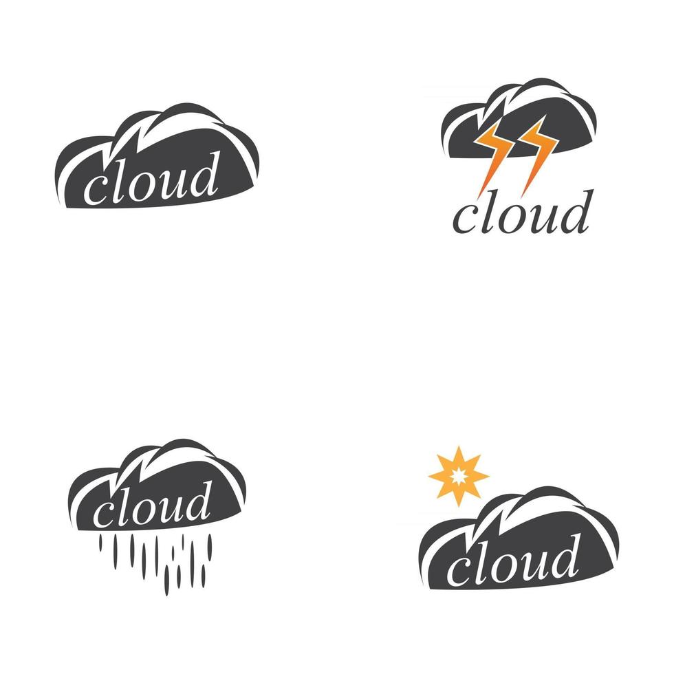 vector de plantilla de nube