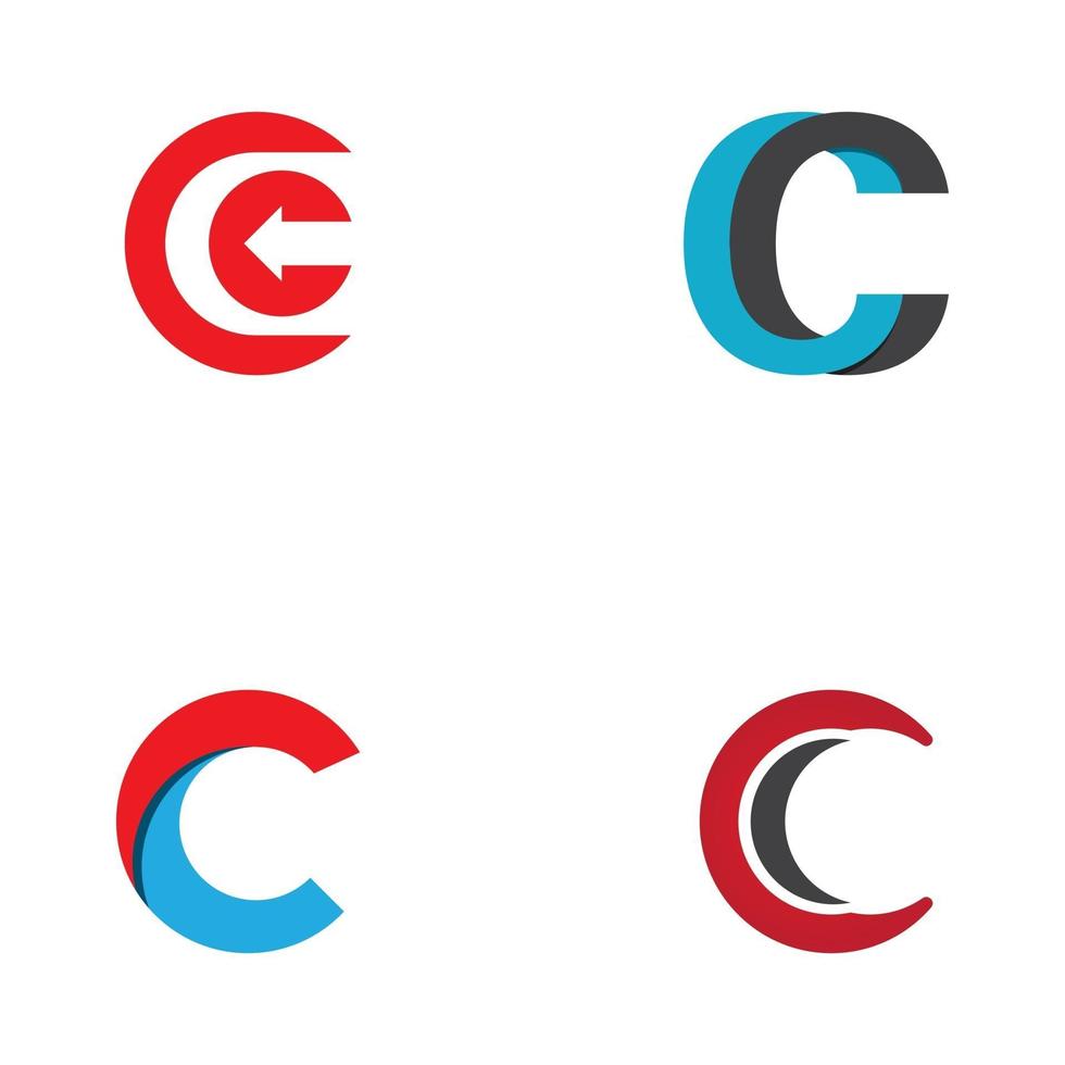 plantilla de logotipo de letra c vector