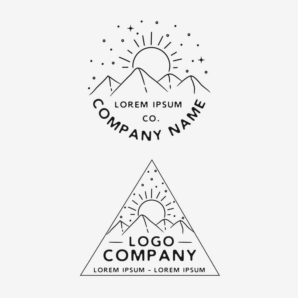 Mountain view logo design template vector