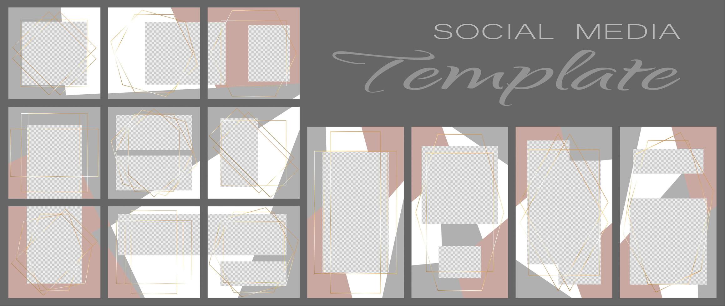 plantilla de banner de redes sociales. maqueta editable para historias, blog personal, diseño para promoción. vector