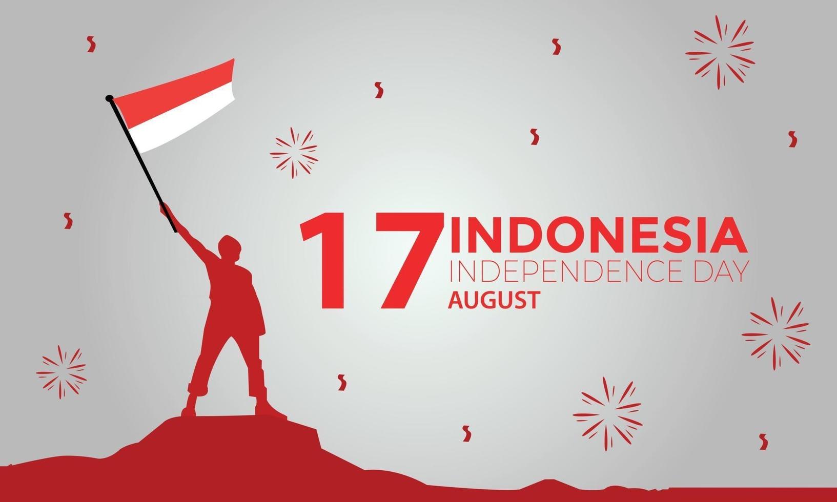 Indonesia Independence Day Background Template vector