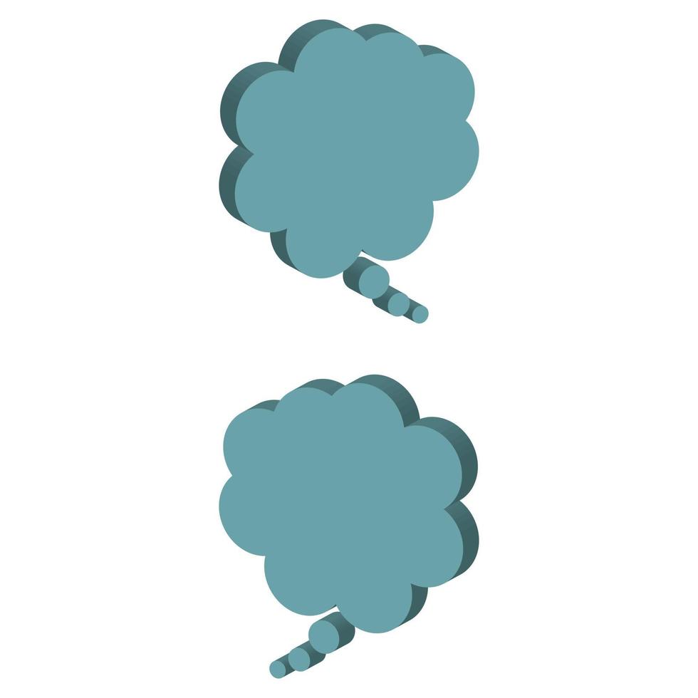 nube de pensamiento ilustrada en vector