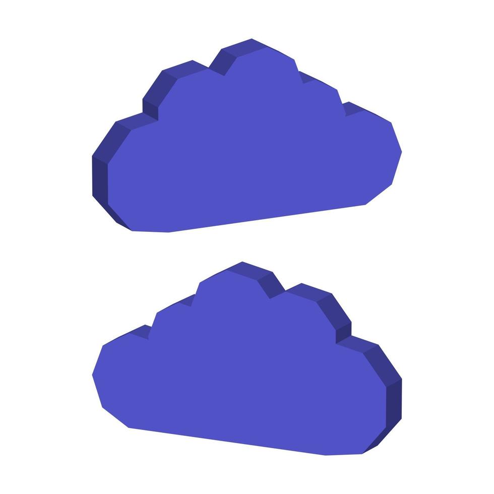 Cloud Illustrated On Vector