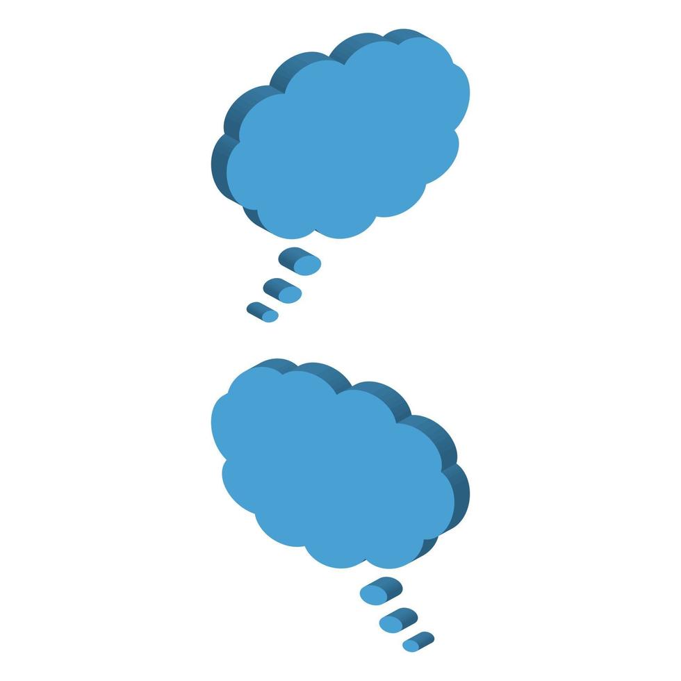 Thought Cloud Illustrated In Vector