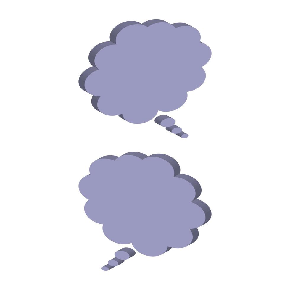 nube de pensamiento ilustrada en vector