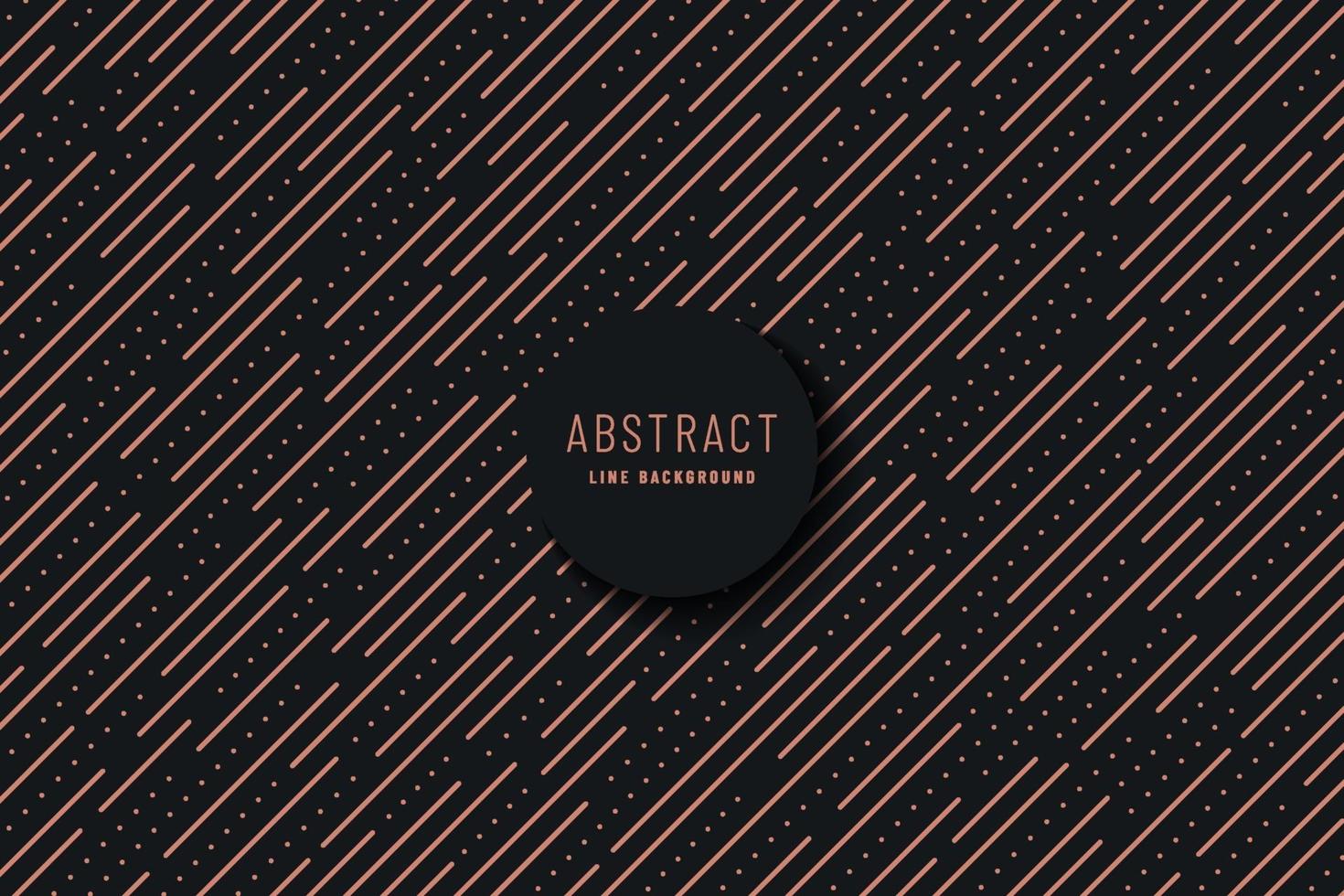 Abstract minimal design diagonal stripe and Lines dot pattern. Simple black and copper color texture. Design element for prints, web, template and textile pattern. Vector illustration
