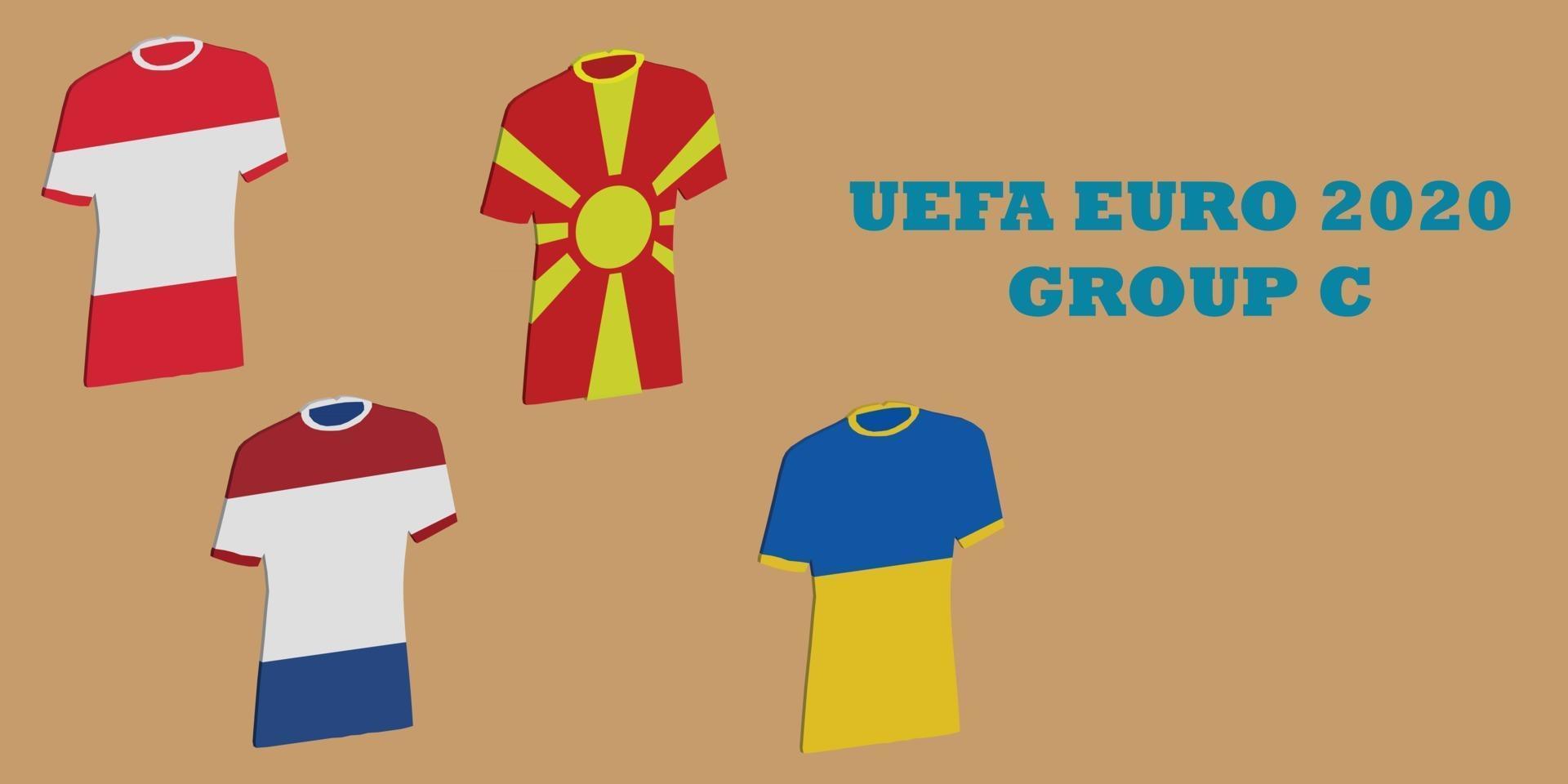 torneo uefa euro 2020 grupo c vector