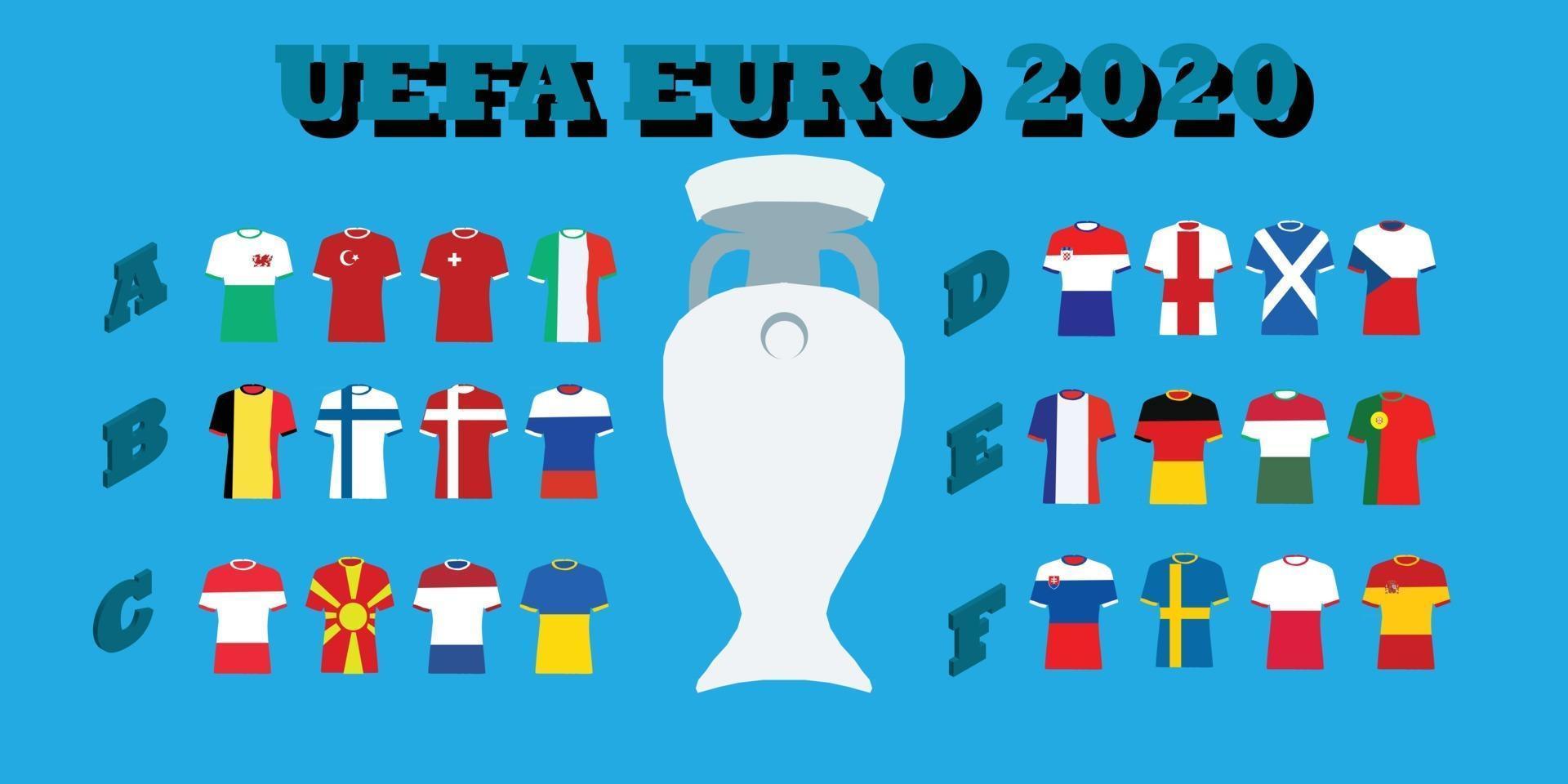 torneo uefa euro 2020 vector