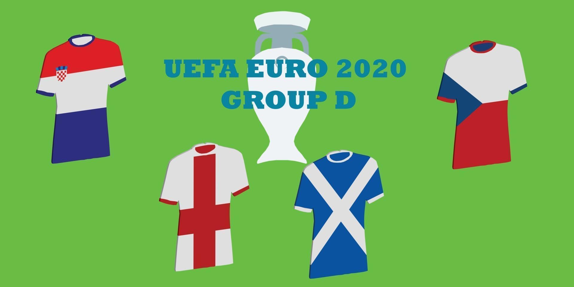 UEFA Euro 2020 Tournament Group D vector