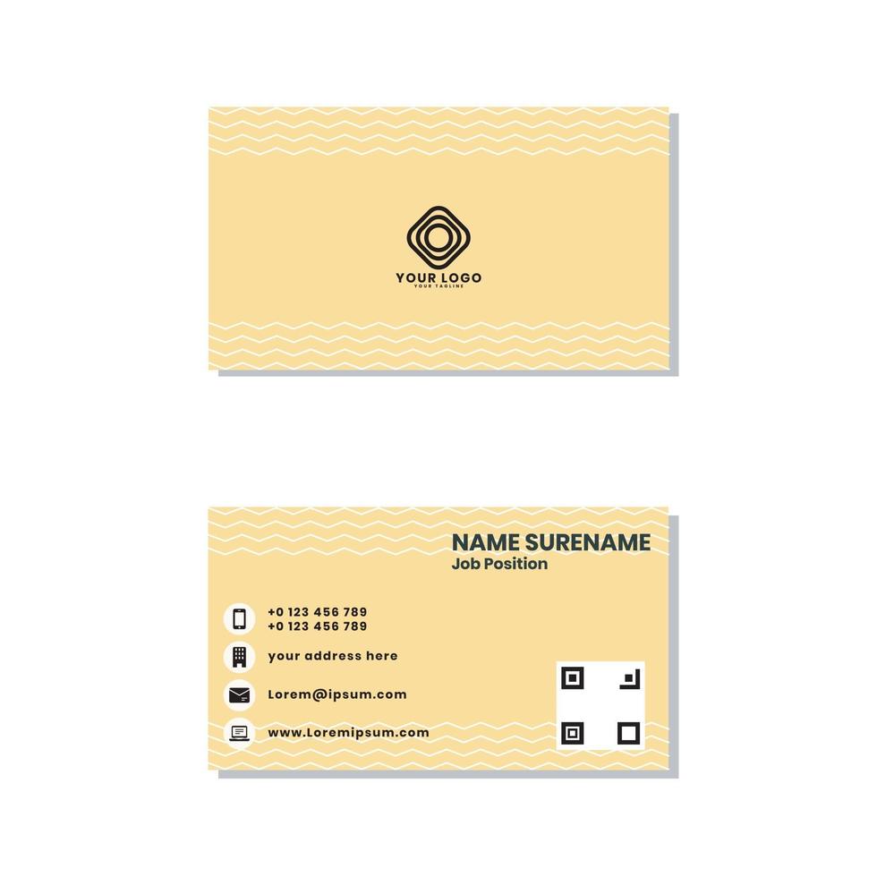 A simple and elegant business card template for corporate or for personal vector