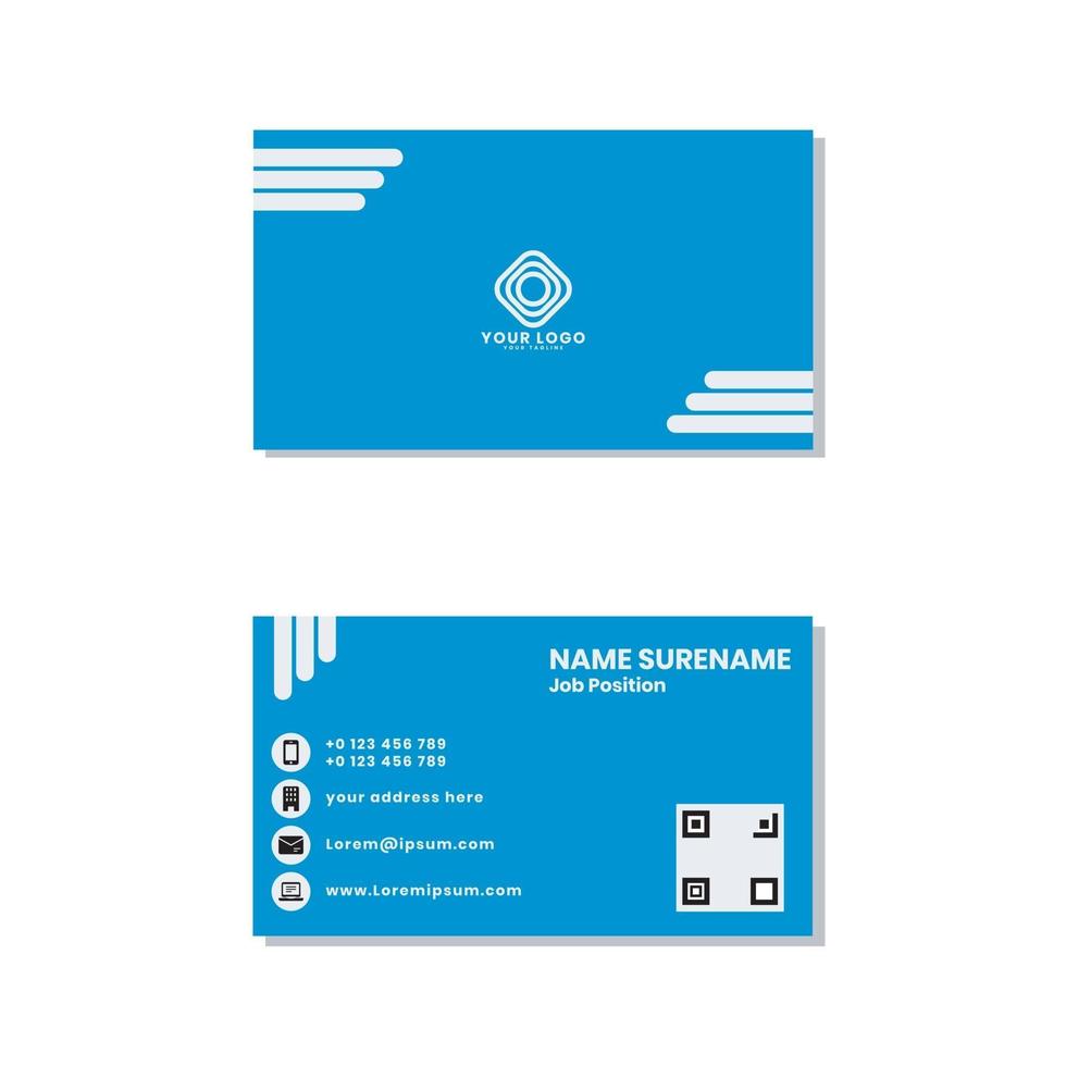 A simple and elegant business card template for corporate or for personal vector