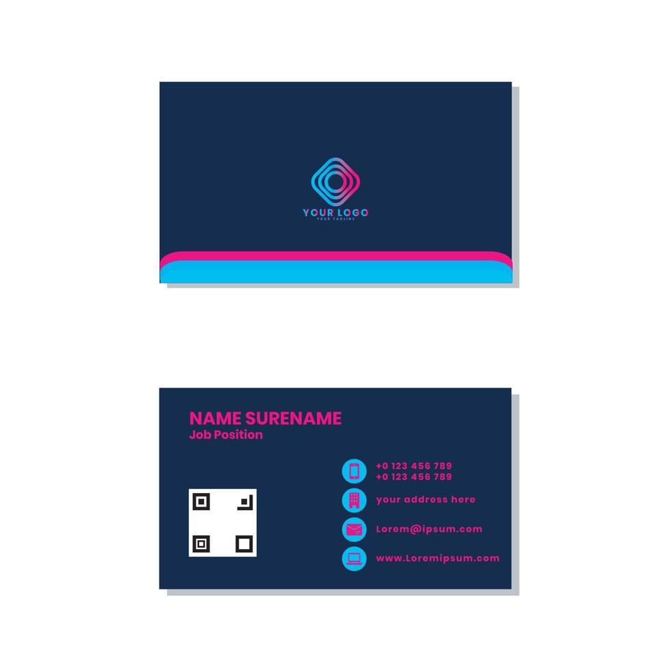 A simple and elegant business card template for corporate or for personal vector