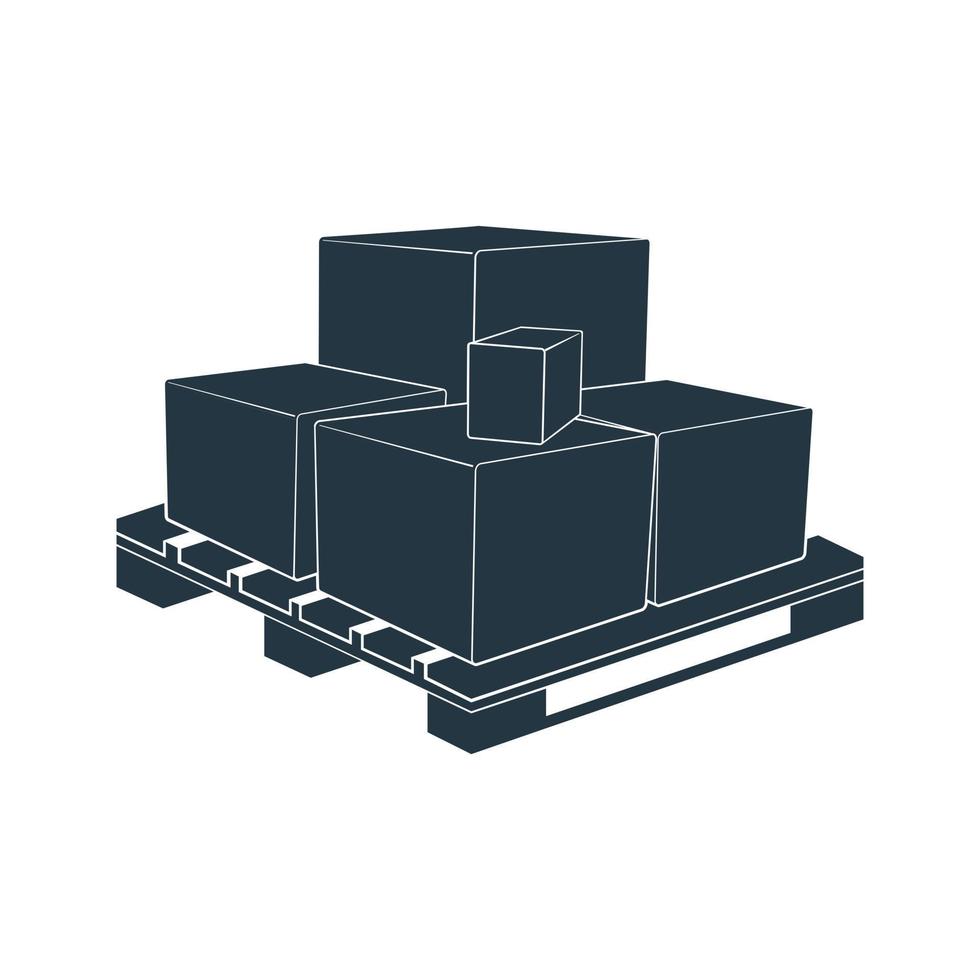 The pallet for transport and storage crates, boxes. Vector illustration