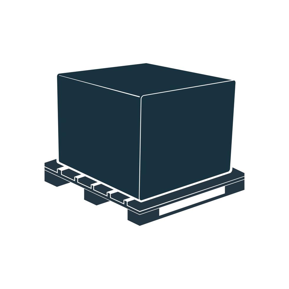 The pallet for transport and storage crates, boxes. Vector illustration