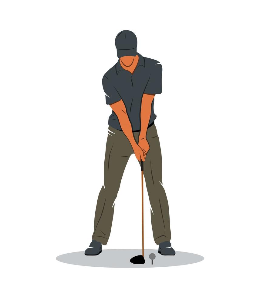 Golfer. Branding Identity Corporate vector logo design template Isolated on a white background. Vector illustration.