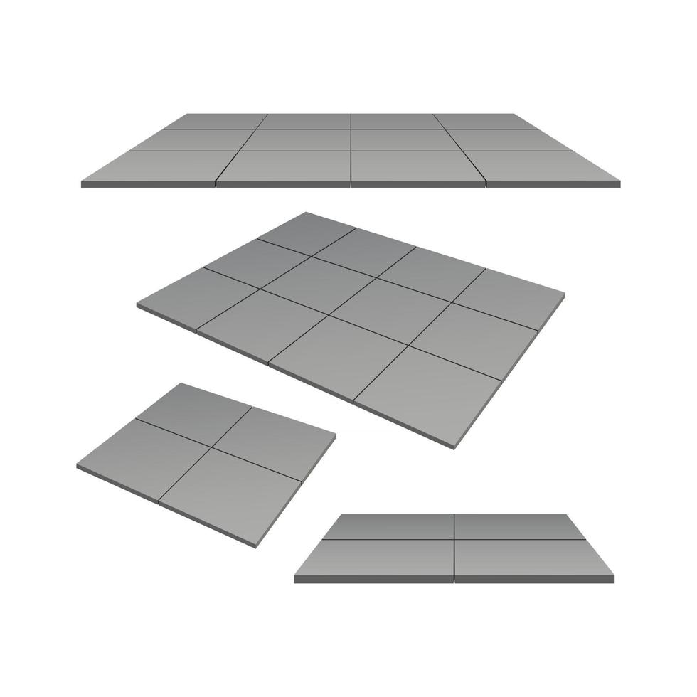 outdoor square tiles gray color. Vector illustration.