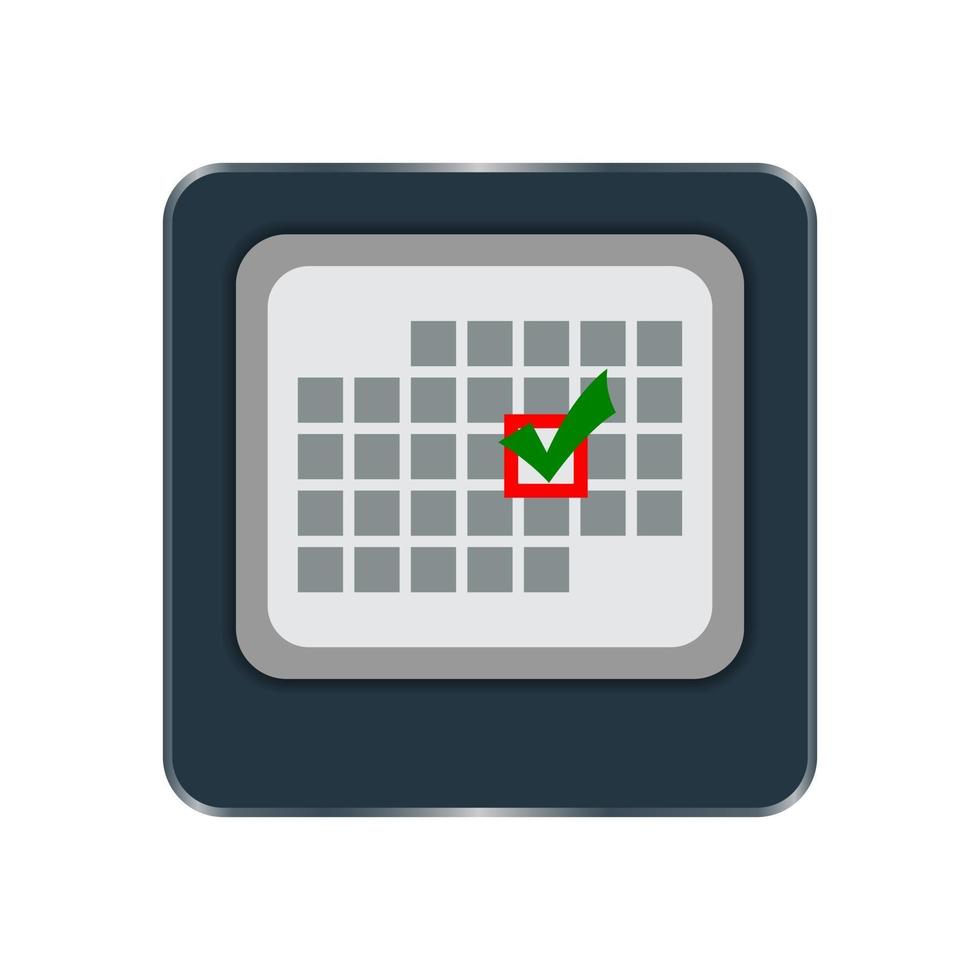 calendar with the events on a particular day. vector illustration.