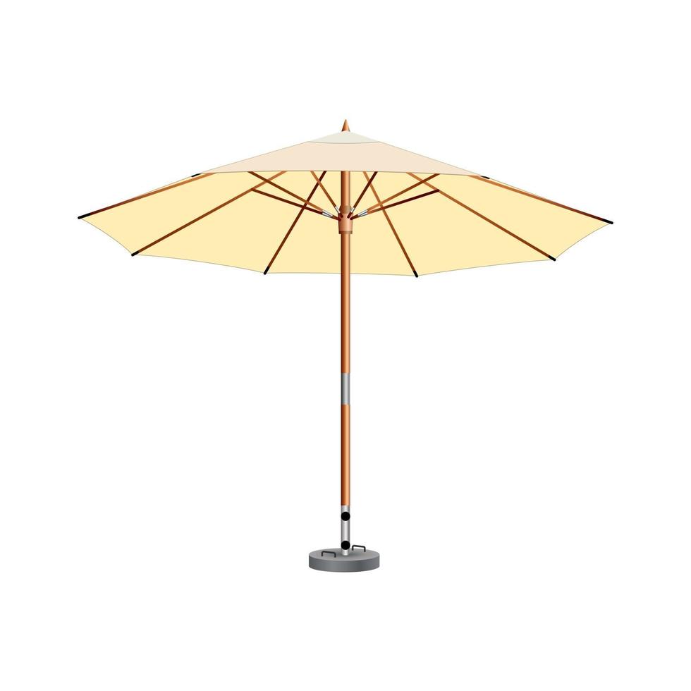 Street umbrella on a white background. Vector illustration.